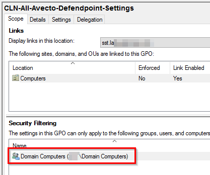 GPO Security Filtering