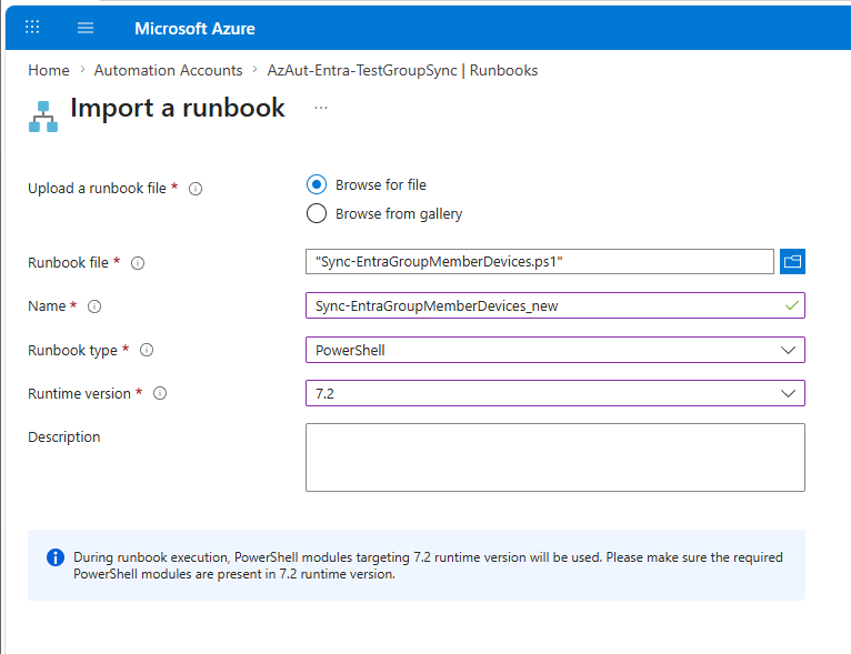 Import dialog
