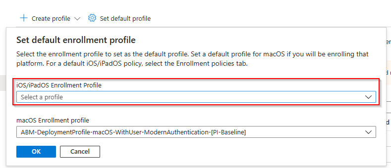 The old default profile slot is now empty
