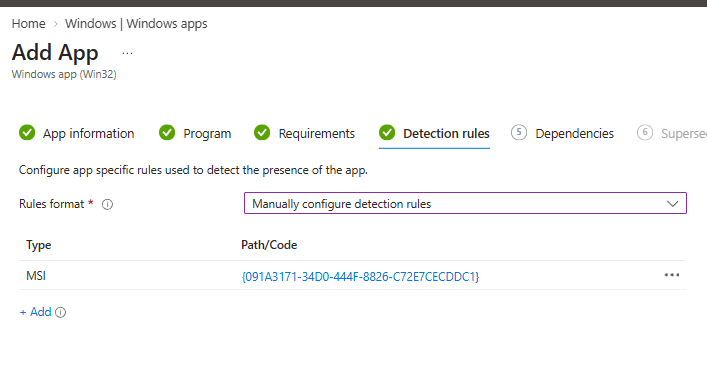 Detection rule