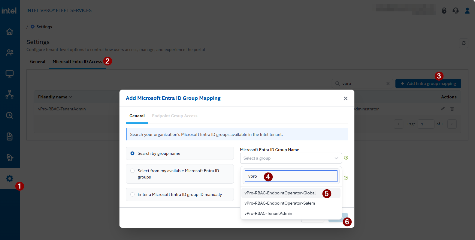 Add an Entra ID group mapping