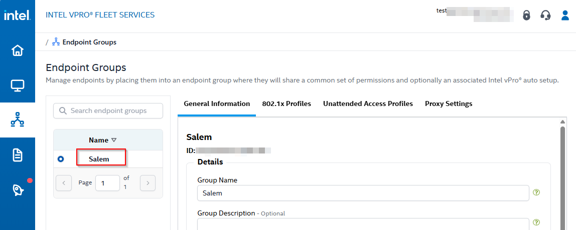 Endpoint Operator view scoped to Salem