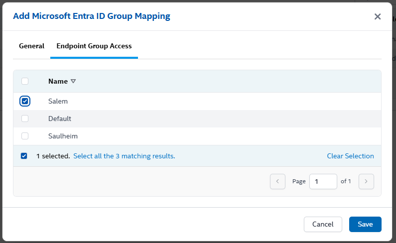 Salem operator group with access to Salem only